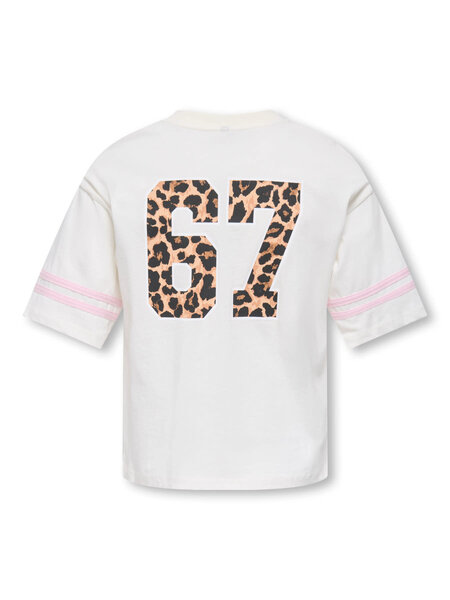 KIDS ONLY KOGMANLO SS LOOSE PRINT TEE 15389059 Cloud Dancer
