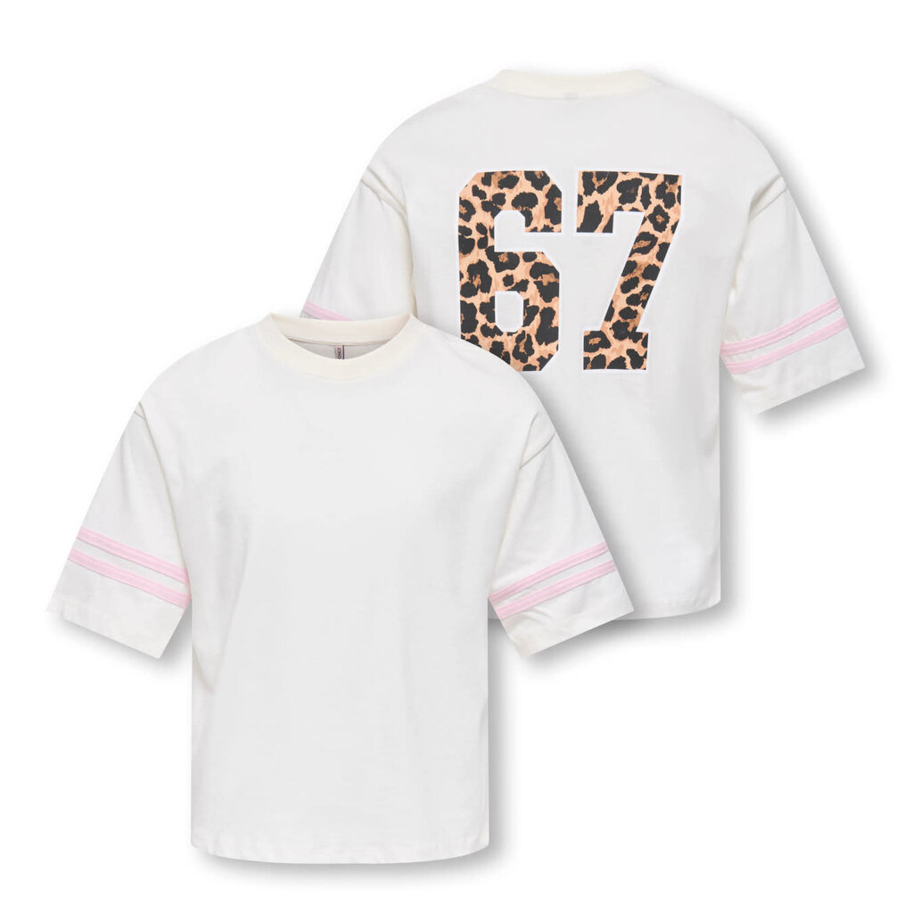 KIDS ONLY KOGMANLO SS LOOSE PRINT TEE 15389059 Cloud Dancer