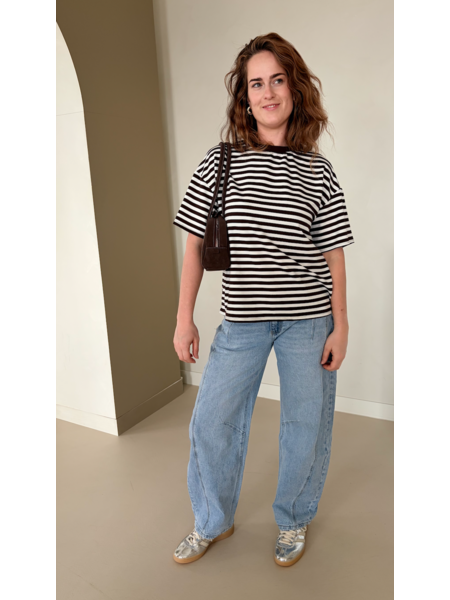 Barrel fit jeans stretch naden RD // light blue