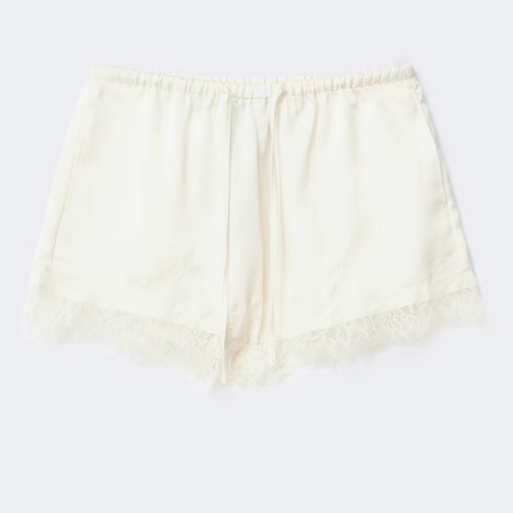Gina Tricot Satin lace shorts 27932 Creme (1263)