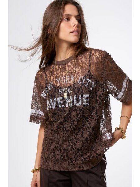 Kanten top New York Avenue MJ14959 Bruin