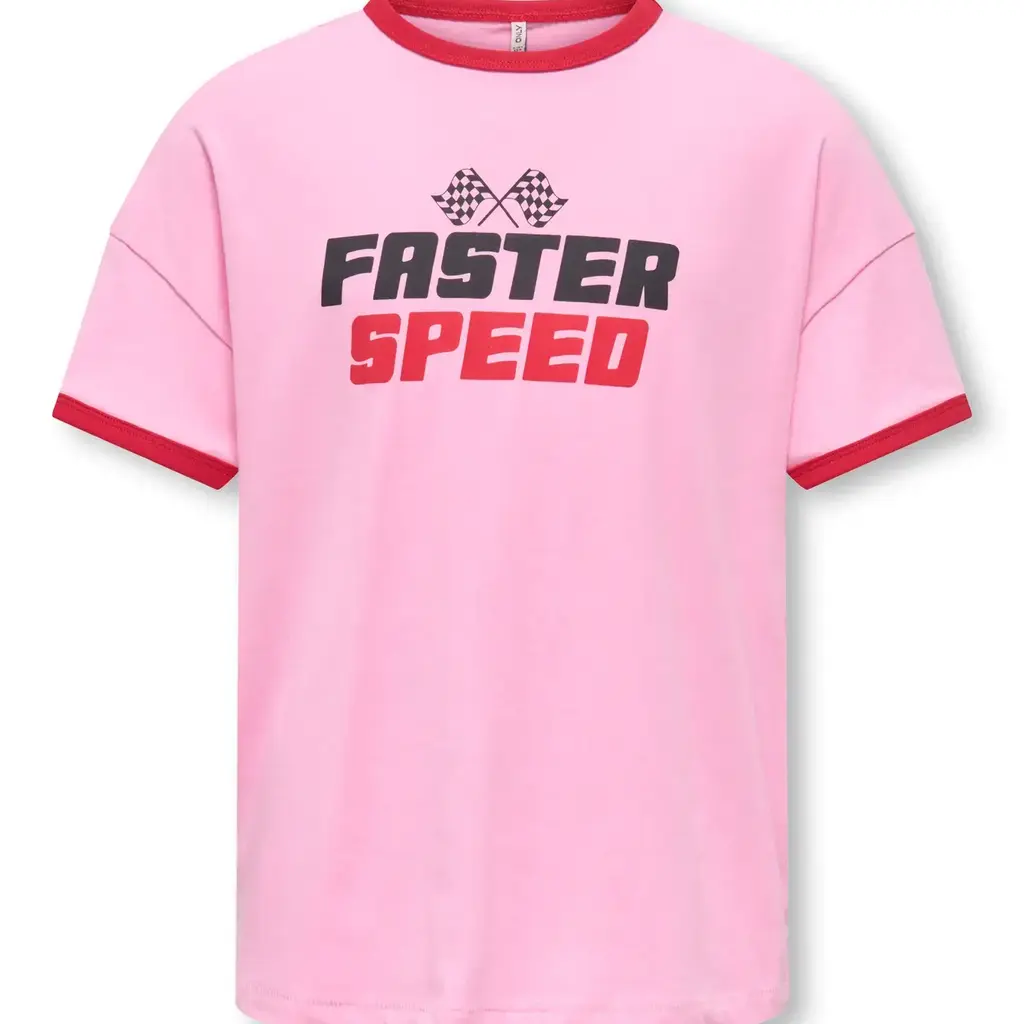 KIDS ONLY KOGLIMONE LIFE S/S RLX PRINT TOP JRS 15375910 Begonia Pink Barbados Cherry/Faster Speed