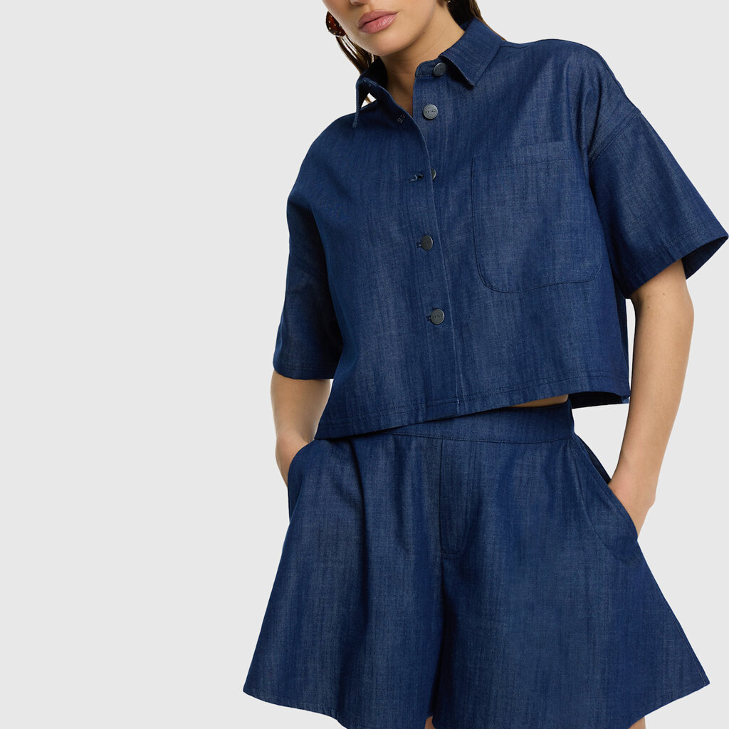 REFINED short sleeve denim jacket ADELINE R2605472187 navy