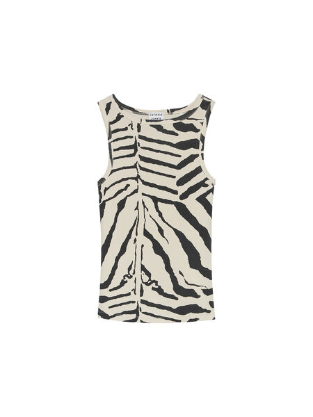 CATWALK JUNKIE Classic zebra rib singlet 2602020004 Cement