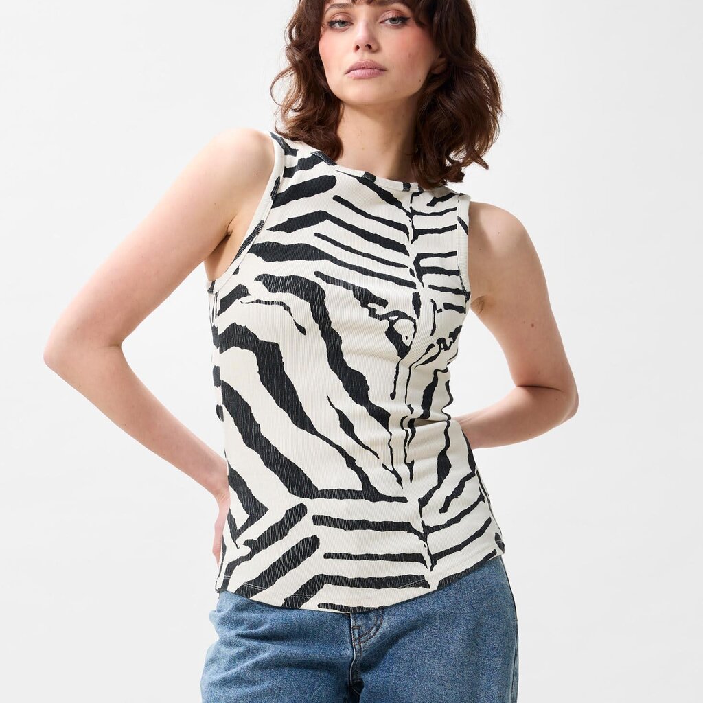 CATWALK JUNKIE Classic zebra rib singlet 2602020004 Cement