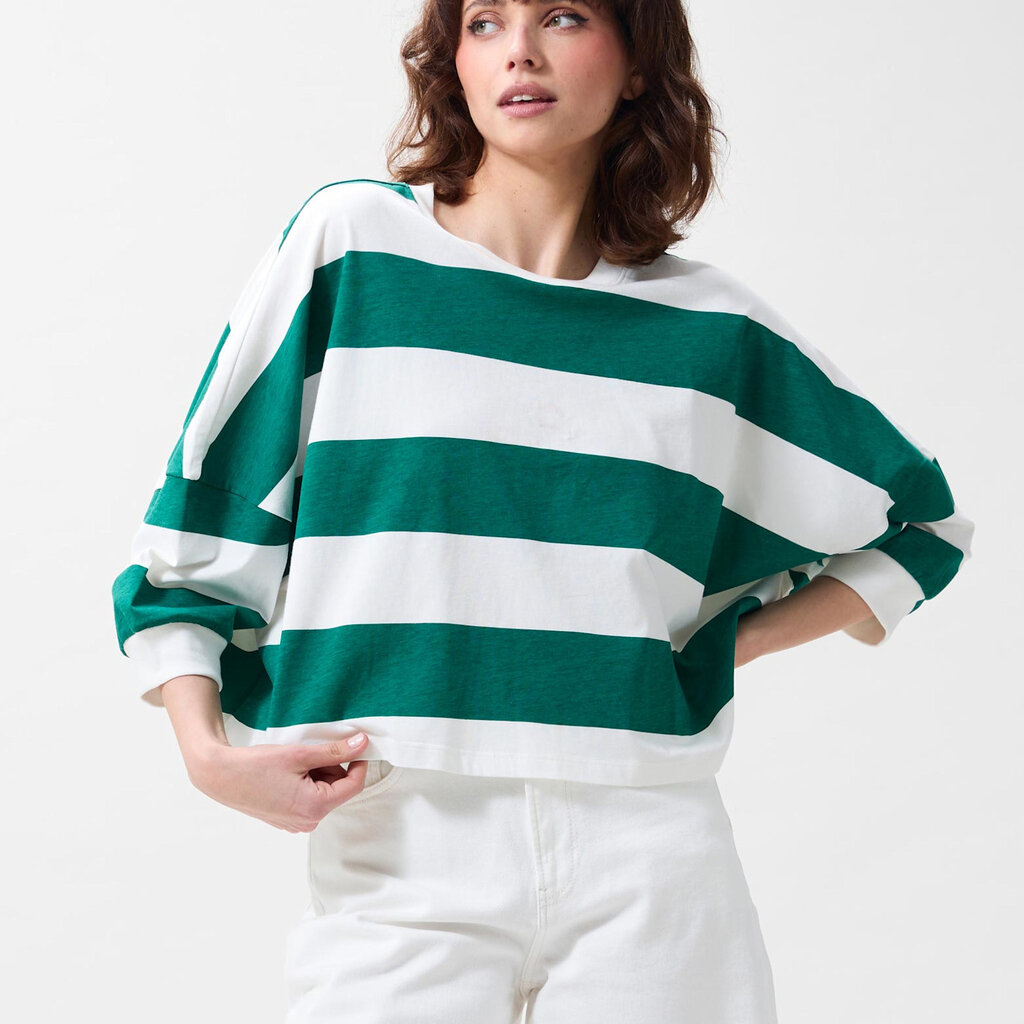 CATWALK JUNKIE Oversized bold striped Tshirt 2602020206 Wild Green