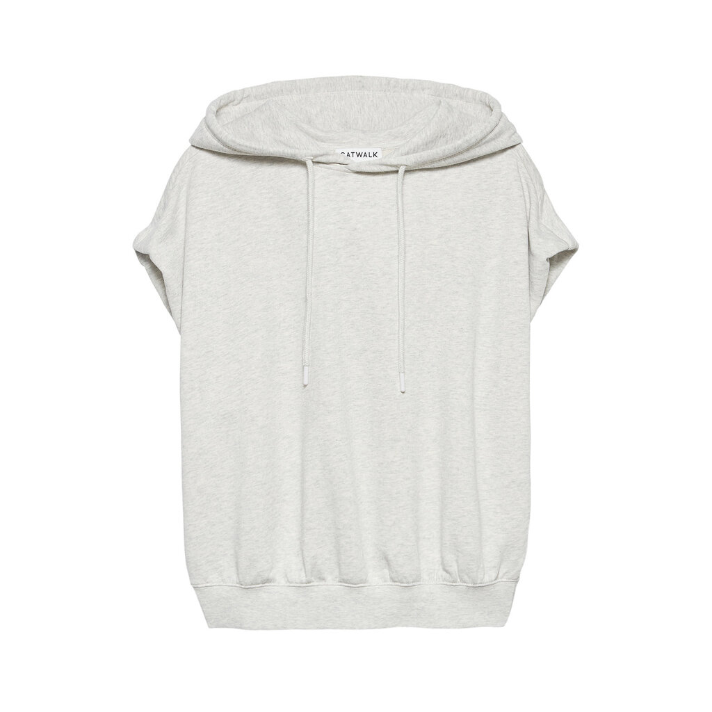CATWALK JUNKIE Sleeveless sweater with hood 2602020601 Light Grey Melange