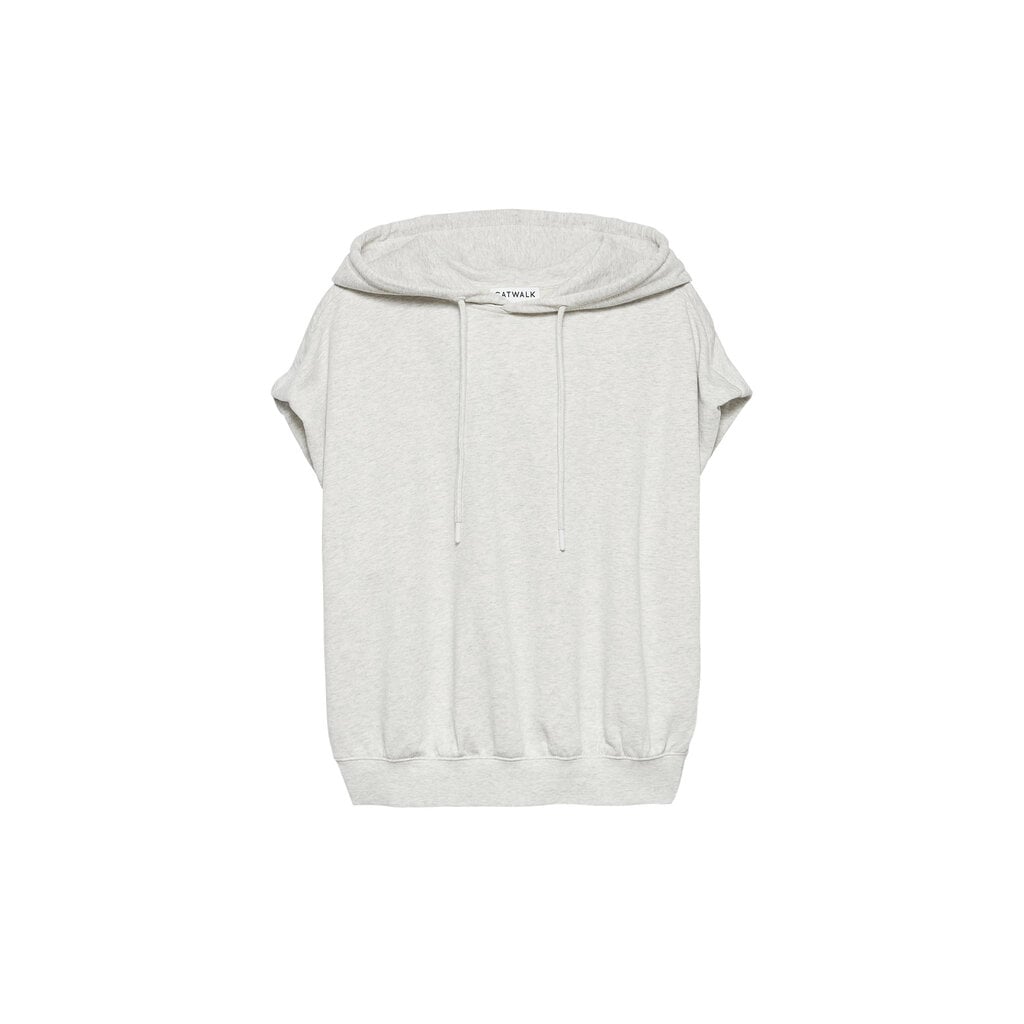CATWALK JUNKIE Sleeveless sweater with hood 2602020601 Light Grey Melange