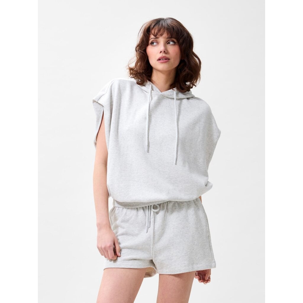 CATWALK JUNKIE Sleeveless sweater with hood 2602020601 Light Grey Melange