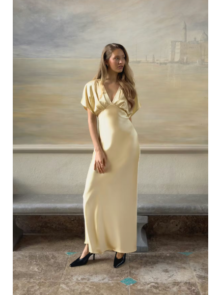 Gina Tricot Satin maxi dress 28005 Anise flower (2205)