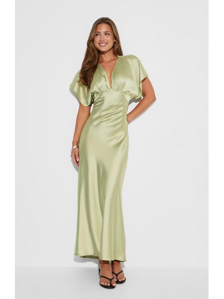 Gina Tricot Satin maxi dress 28005 Winter pear
