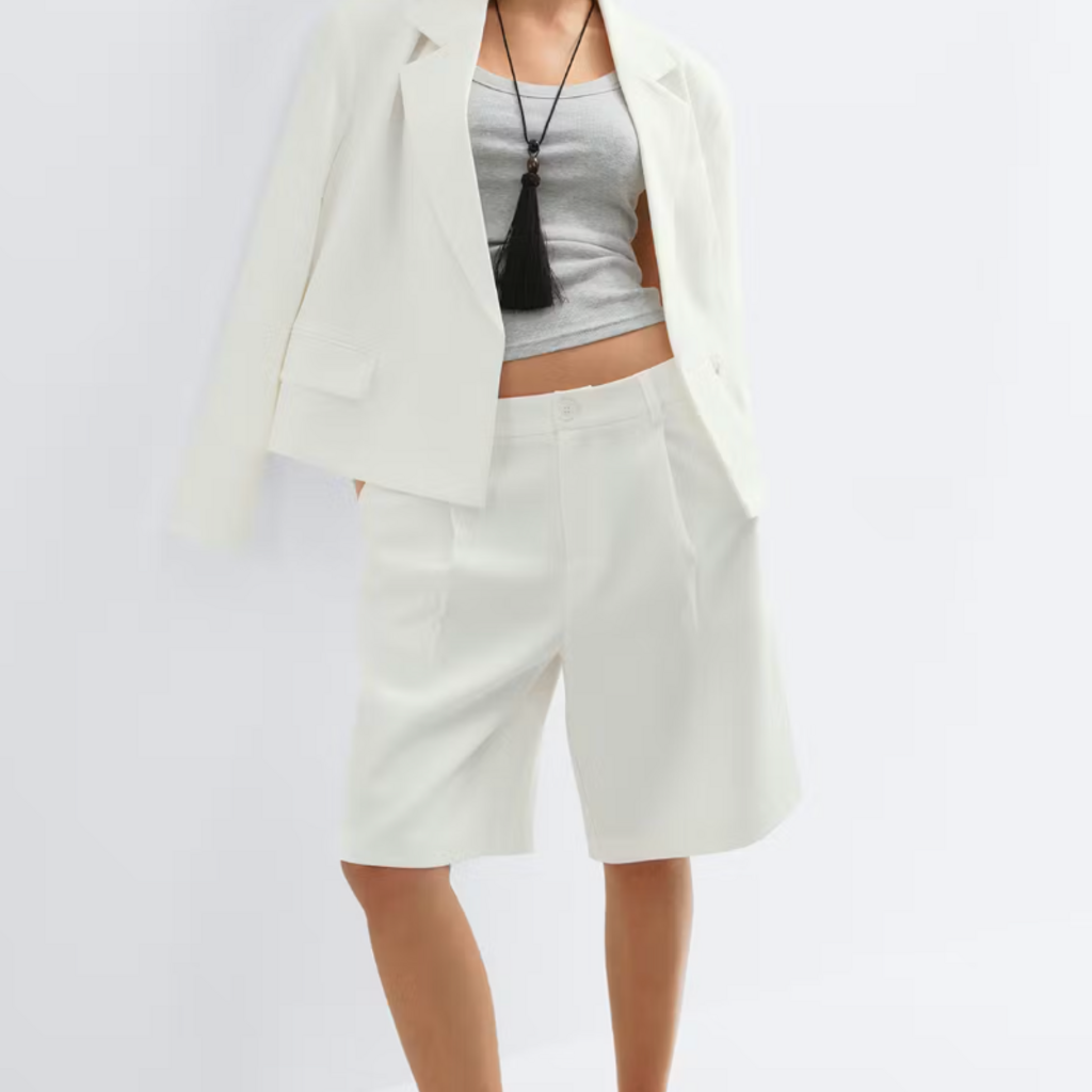 Gina Tricot Bermuda shorts 27700 White (1000)