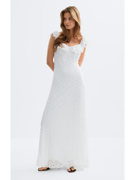 Gina Tricot Frill maxi dress 27596 Offwhite