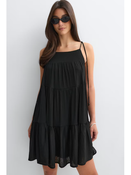 Gina Tricot Flowy strap detail dress 27504 Black (9000)