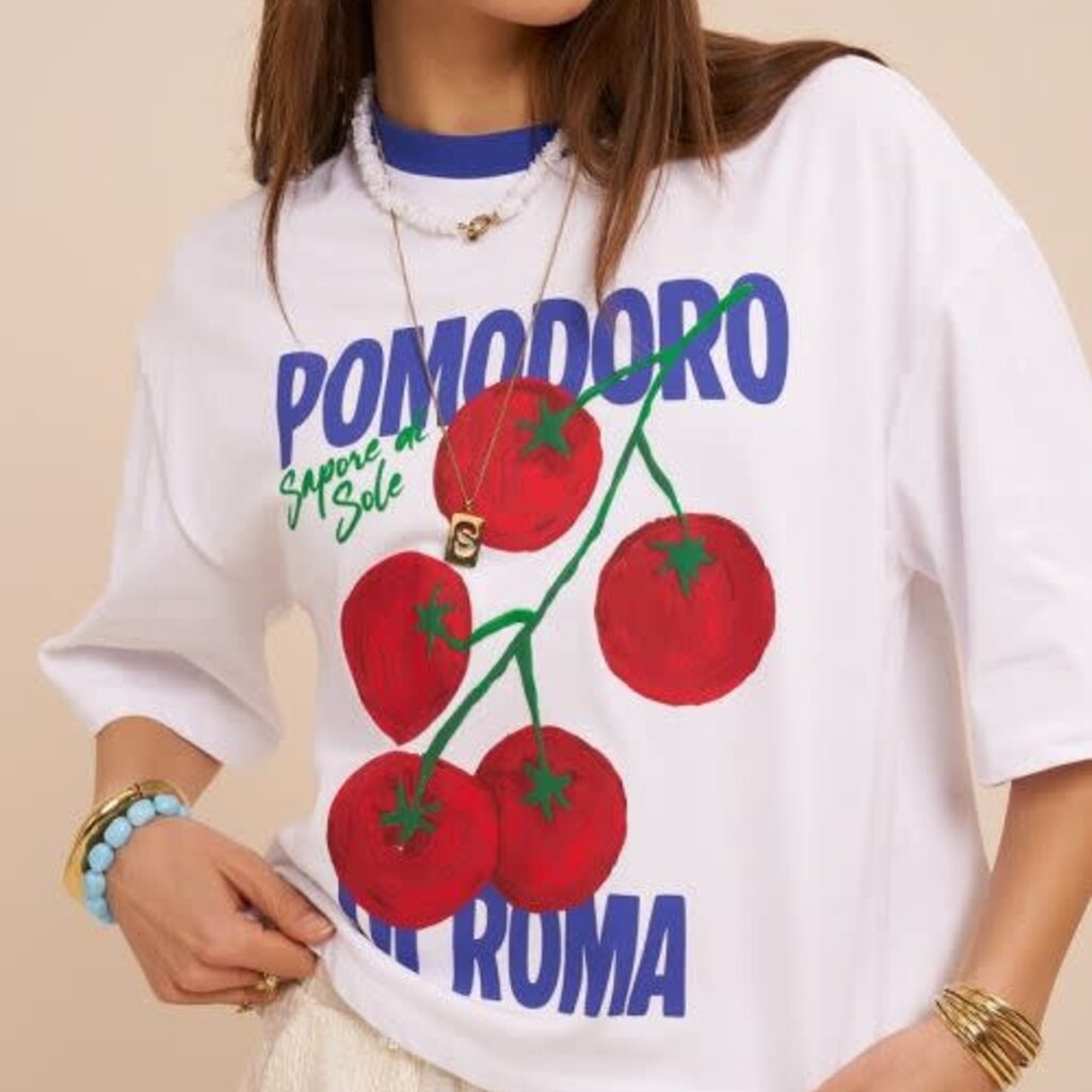 T-shirt Pomodoro di roma MJ15870 Wit