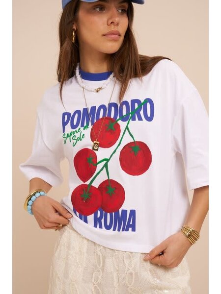 T-shirt Pomodoro di roma MJ15870 Wit