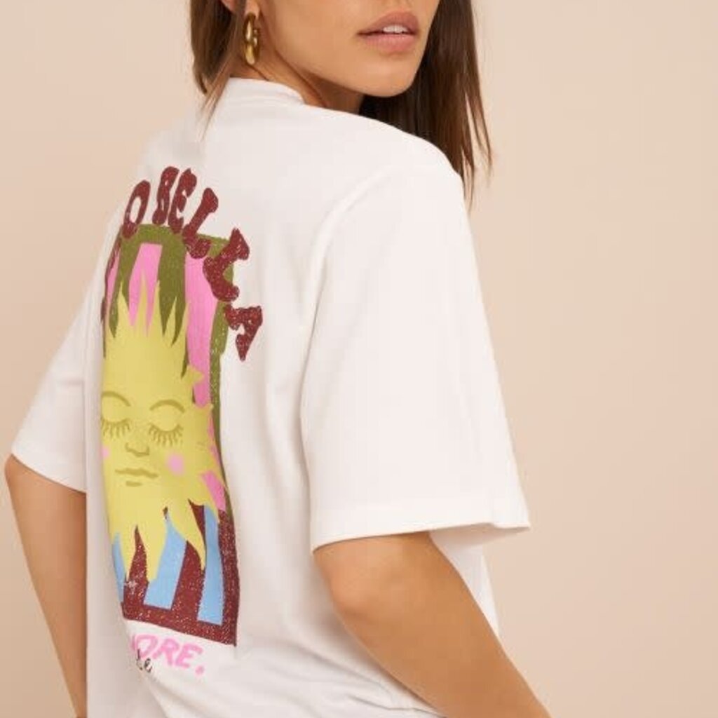 T-shirt met zon Ciao bella MJ16281 Wit