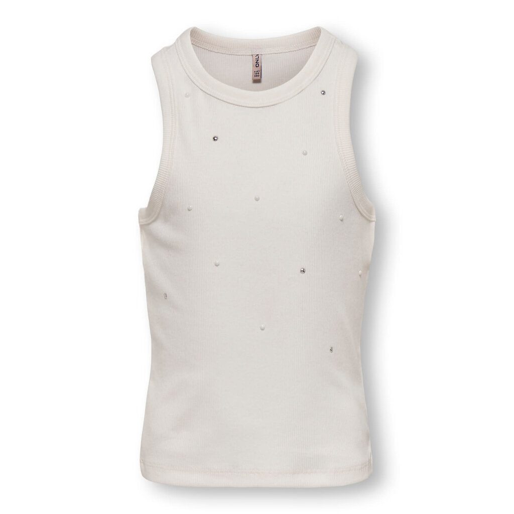 KIDS ONLY KOGJILL LIFE S/L EMB TANK TOP JRS 15374367 Cloud Dancer Pearls