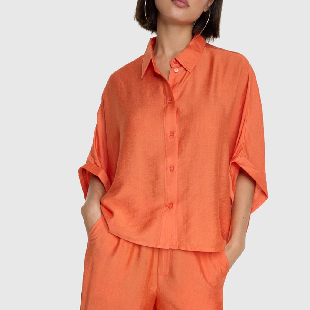 ALIX irregular oversized blouse (2606929769) soft orange