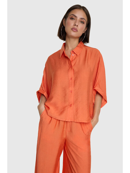 ALIX irregular oversized blouse (2606929769) soft orange