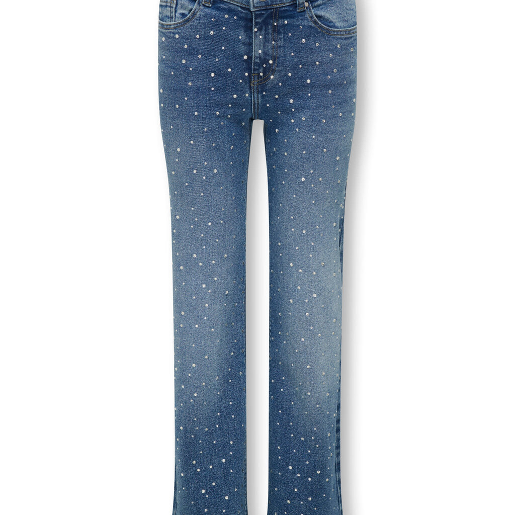 KIDS ONLY KOGJUICY RHS WIDE LEG DNM CRO557 NOOS 15356024 Medium Blue Denim RHINESTONES