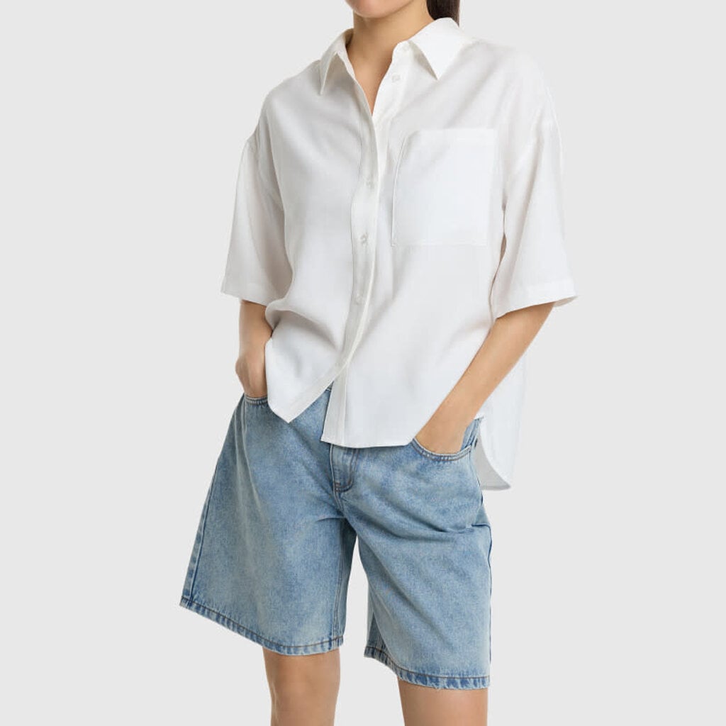 ALIX modal short sleeve blouse (2606927764) soft white