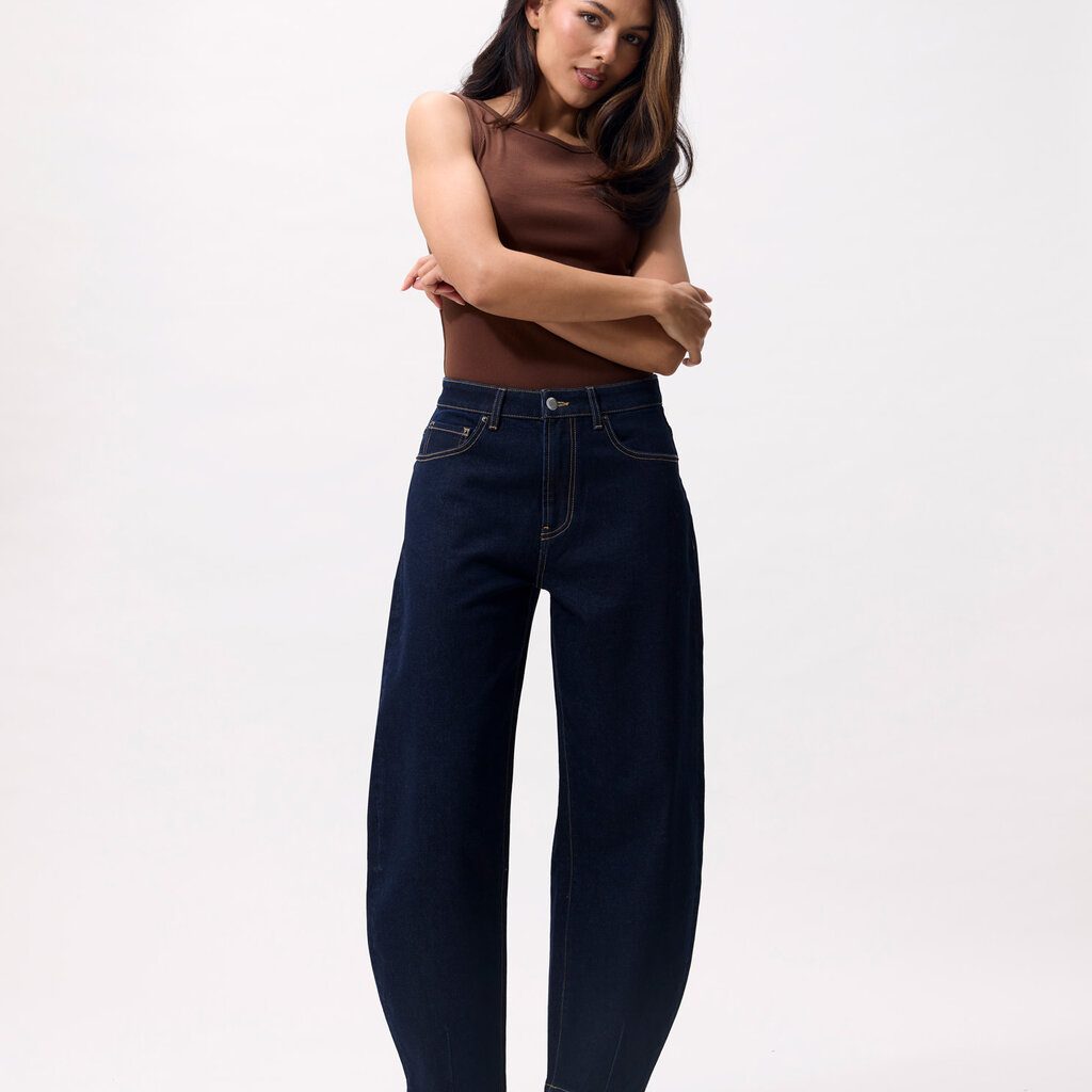 CATWALK JUNKIE Cropped barrel fit jeans 2603023202 Dark Blue