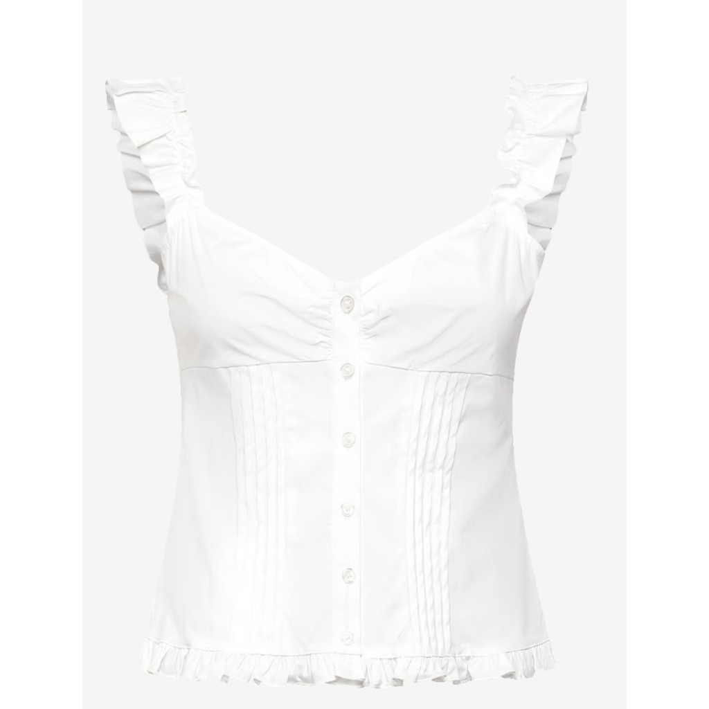 Gina Tricot Frill top 27627 White (1000)