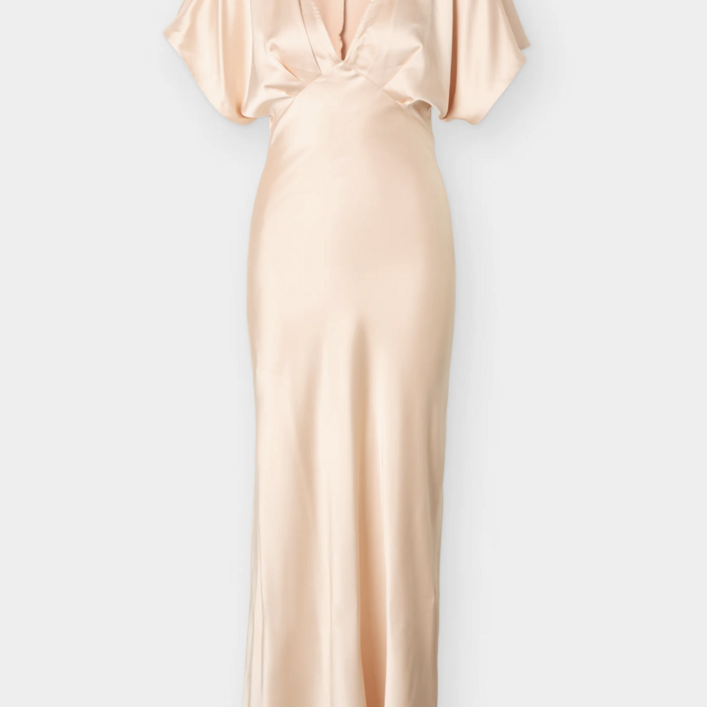 Gina Tricot Satin maxi dress 28005 Peach/quartz (2557)