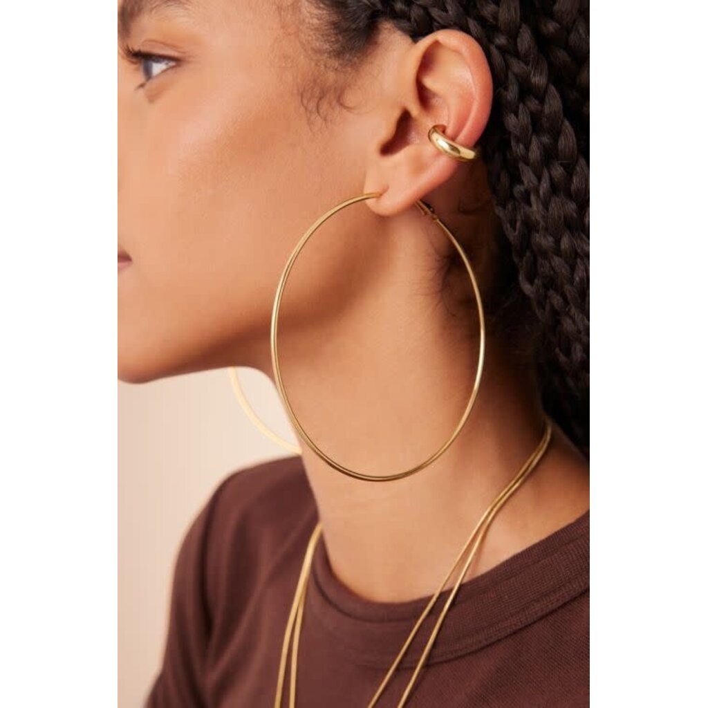 Basic grote oorringen extra large MJ16620 Goud