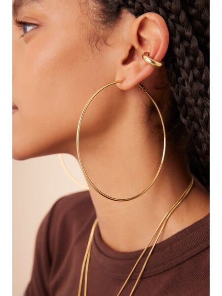 Basic grote oorringen extra large MJ16620 Goud