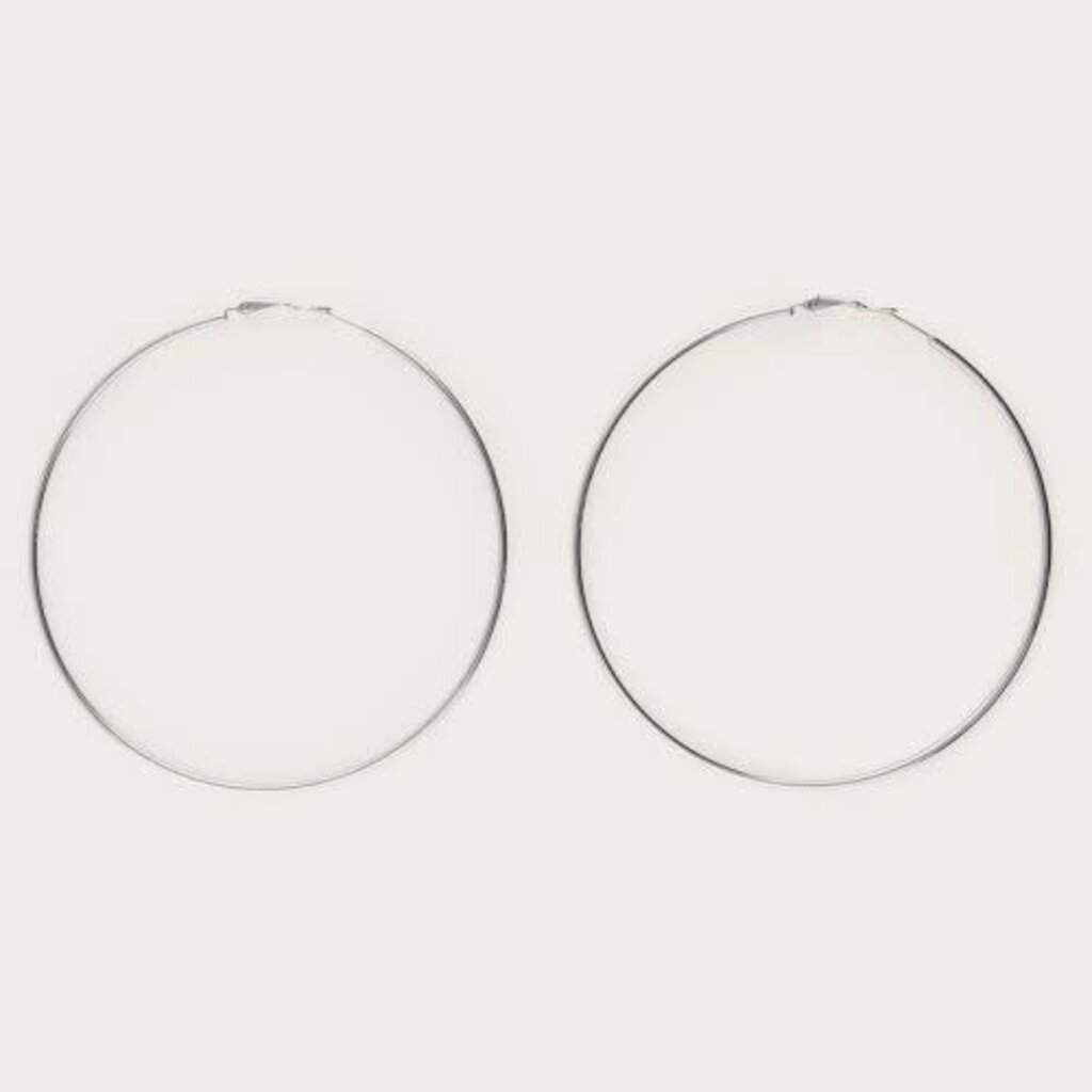 Basic grote oorringen extra large MJ16620 Zilver