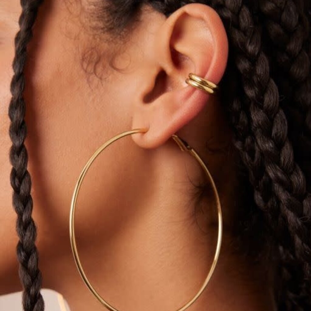 Ear game ear cuff dubbele ring MJ16645  Goud
