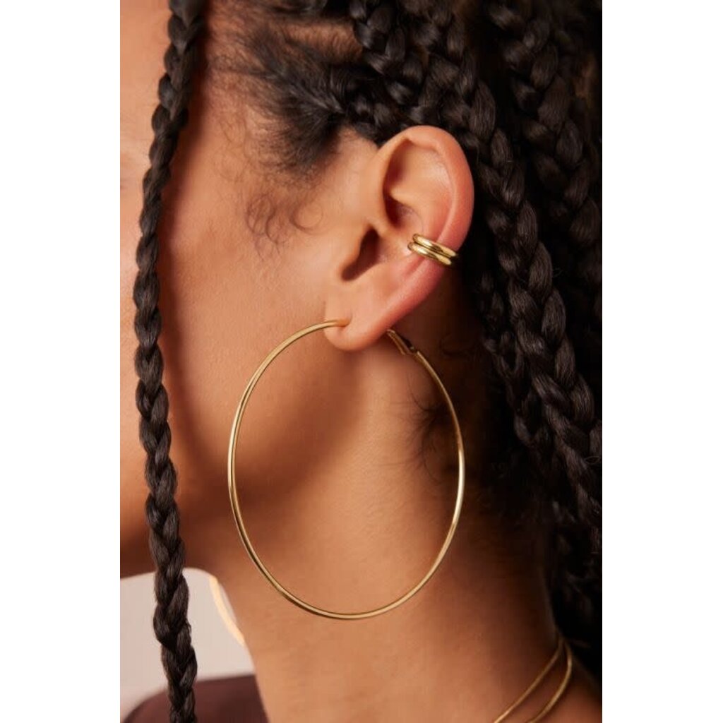 Ear game ear cuff dubbele ring MJ16645  Goud