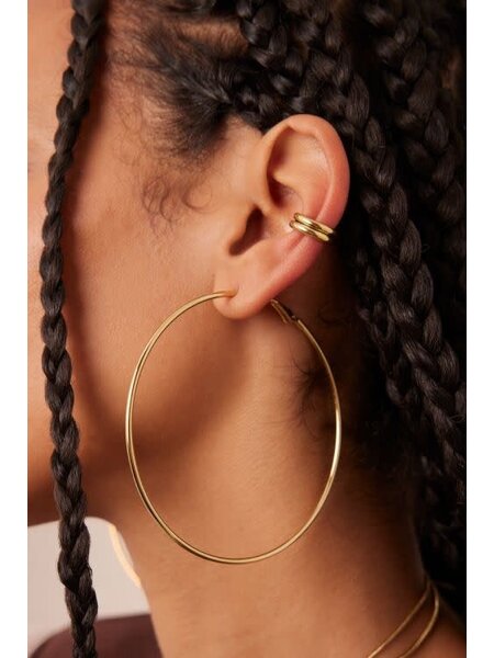 Ear game ear cuff dubbele ring MJ16645  Goud