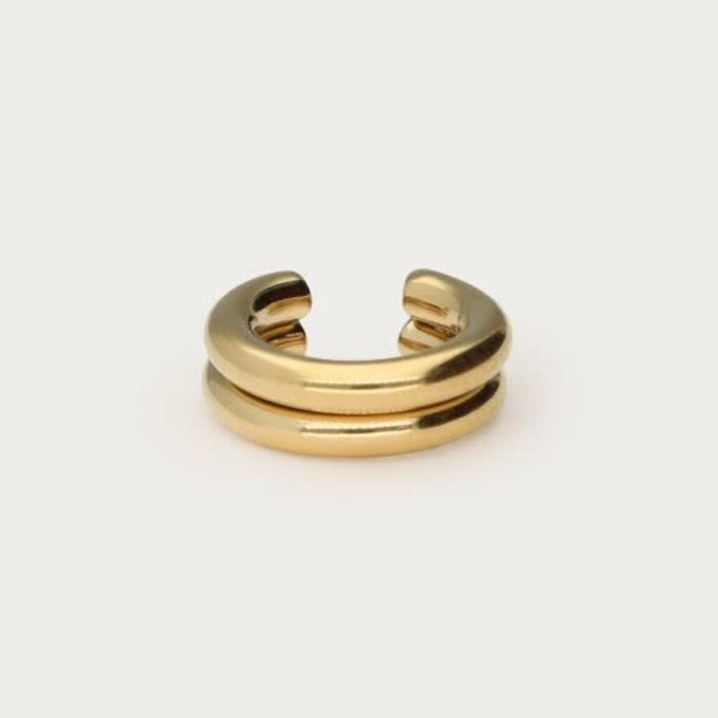 Ear game ear cuff dubbele ring MJ16645  Goud