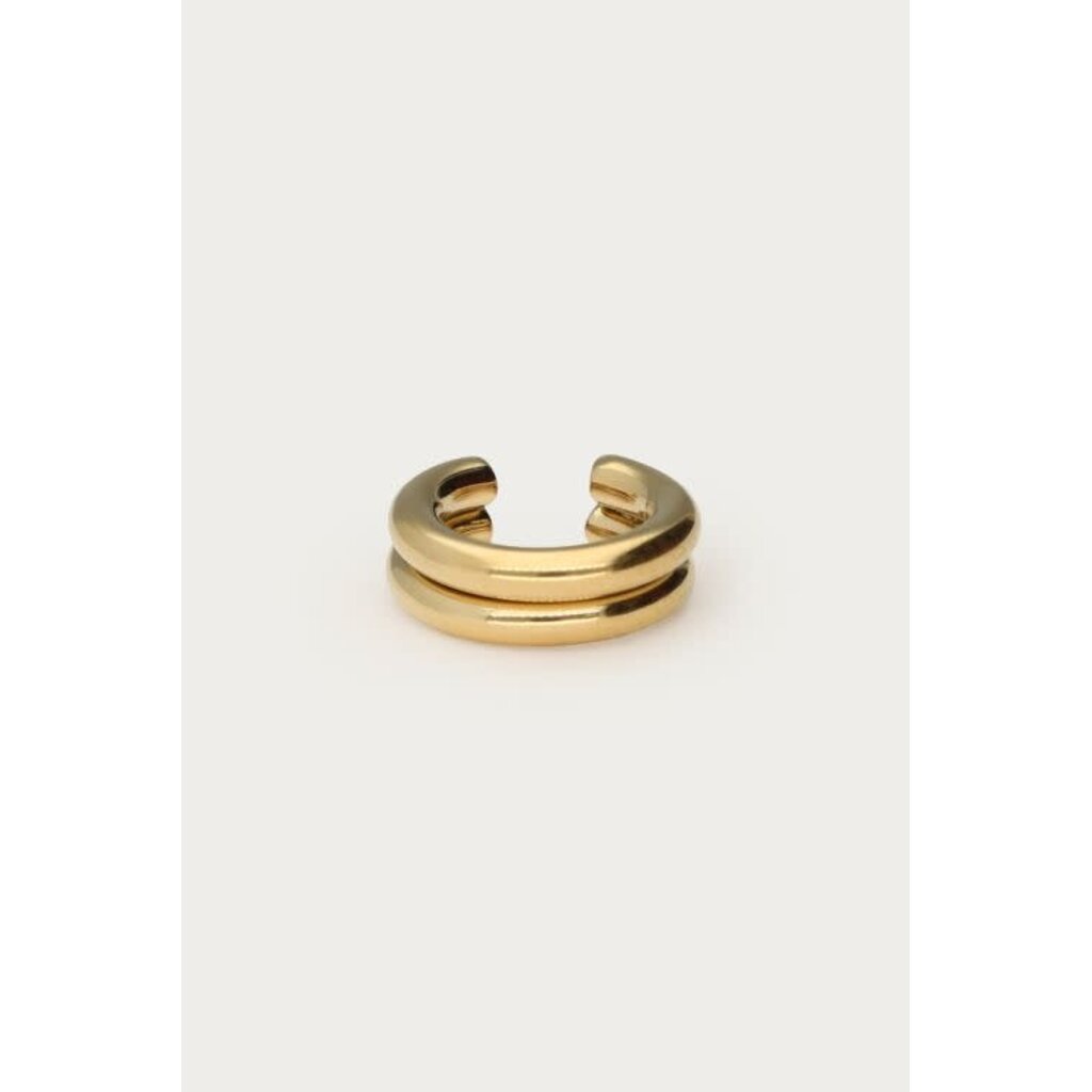 Ear game ear cuff dubbele ring MJ16645  Goud