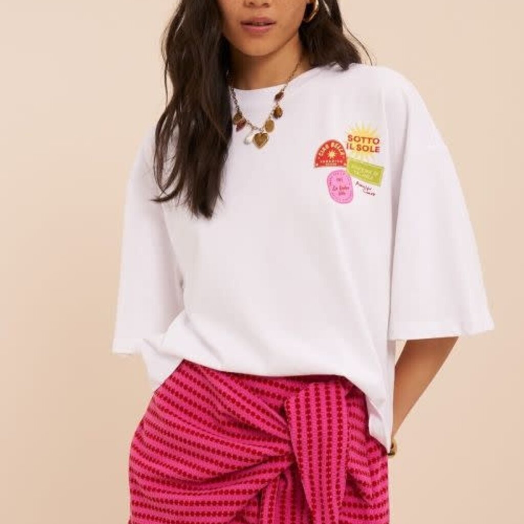 T-shirt Sotto il soleil MJ16453 Wit