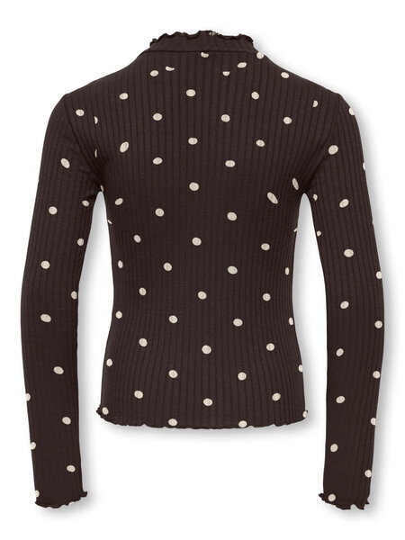 KIDS ONLY KOGFRANSISKA LIFE L/S HI-NCK AOP JRS 15390660 Brown