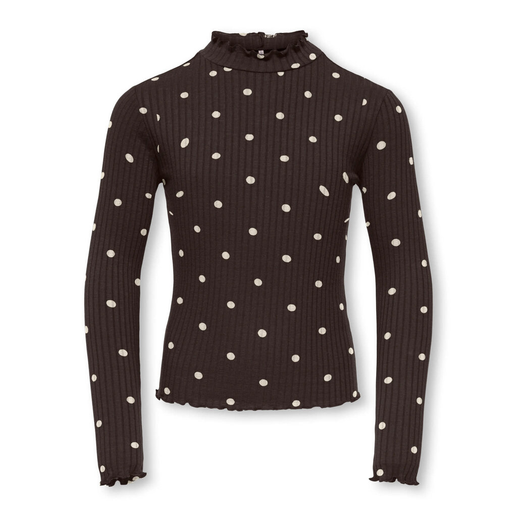 KIDS ONLY KOGFRANSISKA LIFE L/S HI-NCK AOP JRS 15390660 Brown