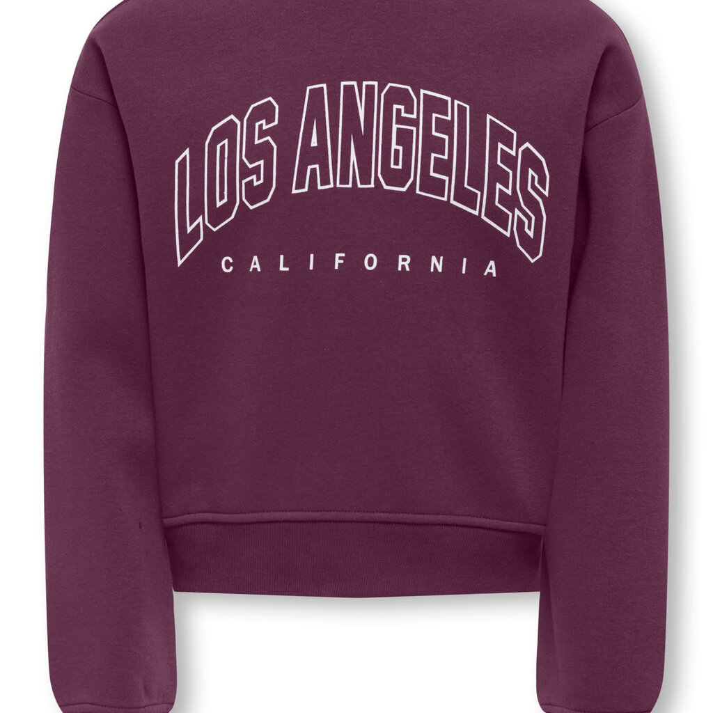 KIDS ONLY KOGSWEAT LS CREW OVZ STAT SWT NOOS 15353354 Mauve Wine Los Angeles - California