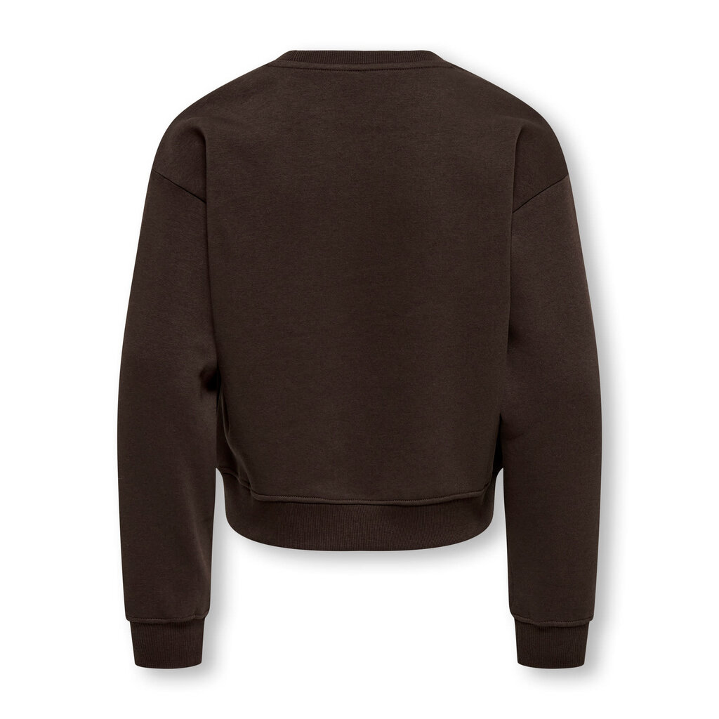 KIDS ONLY KOGSWEAT LS CREW OVZ STAT SWT NOOS 15353354 Coffee Bean STUDIO - Terry Emb.
