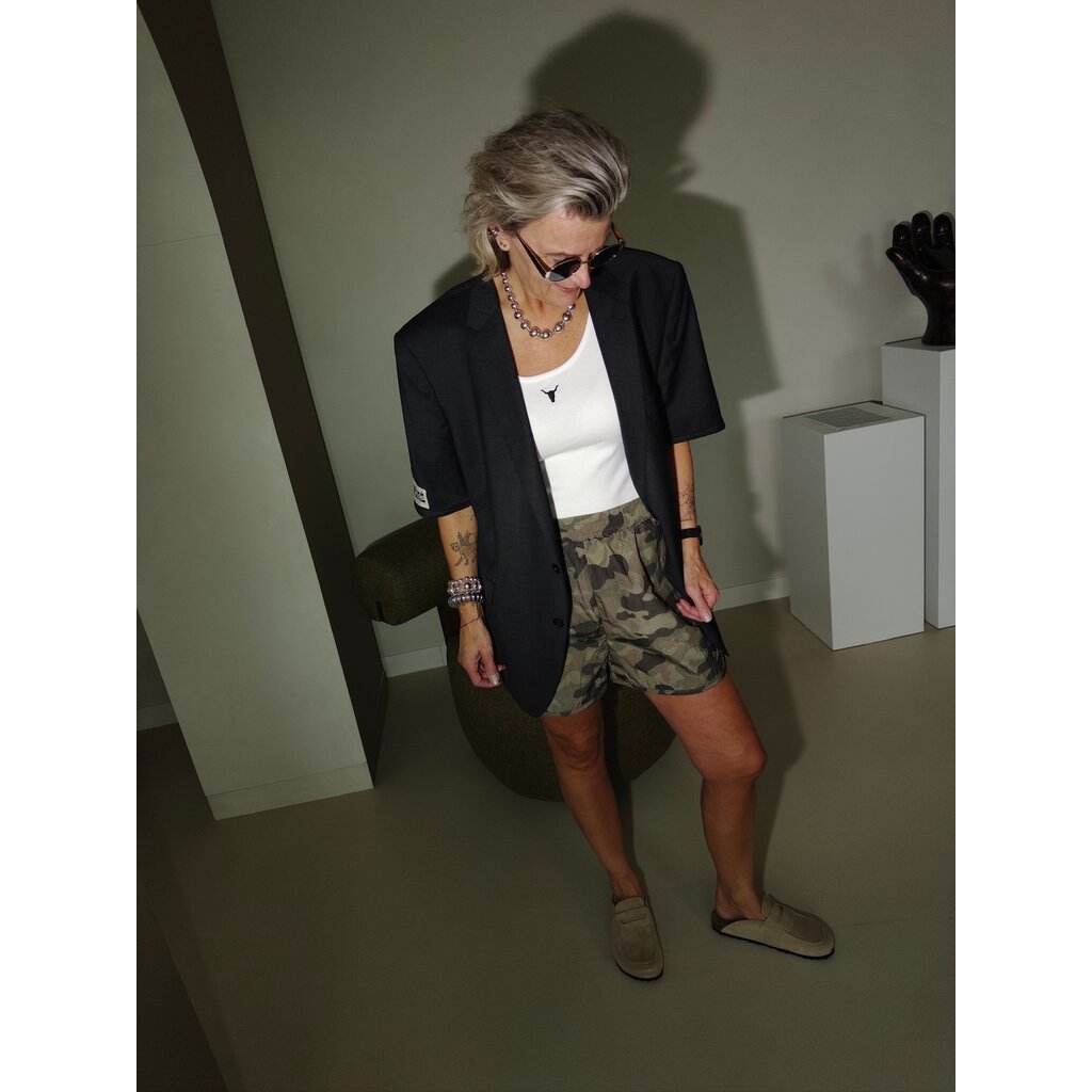 Camouflage short parachute stof