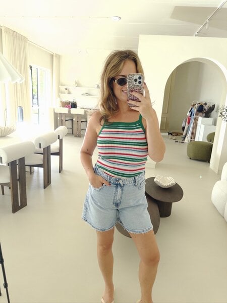 Short jeans stretch // light blue
