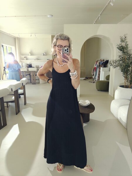 Long flowy dress - zwart