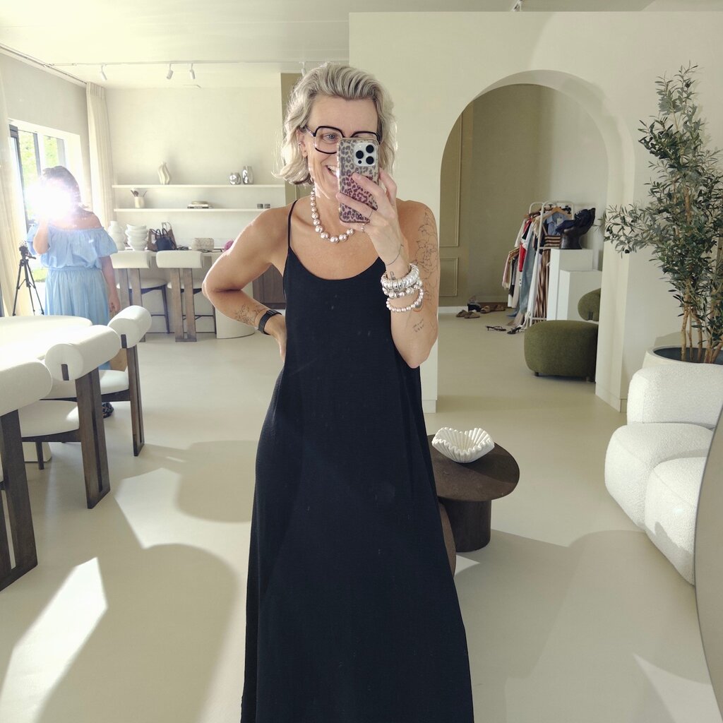 Long flowy dress - zwart