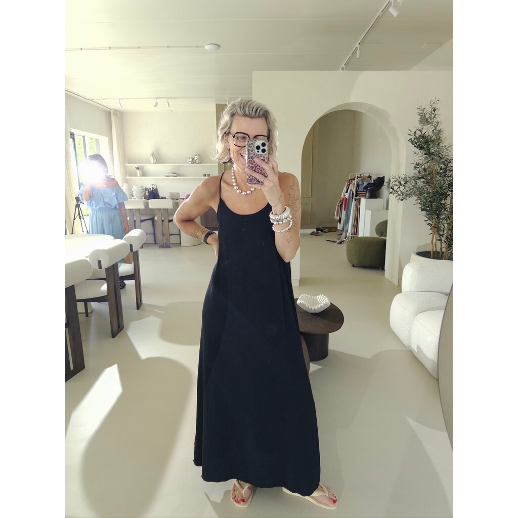 Long flowy dress - zwart