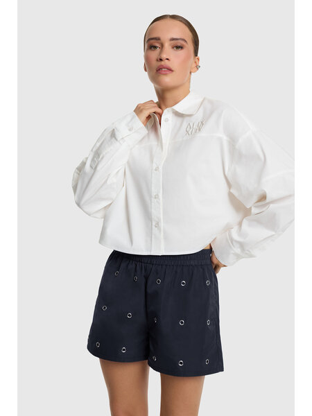 ALIX cropped blouse (2607907778) soft white