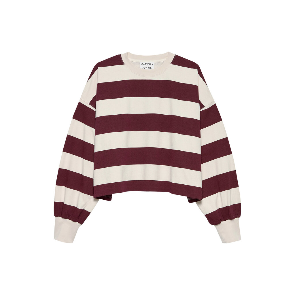 CATWALK JUNKIE Oversized striped long sleeve 2603020401 Merlot