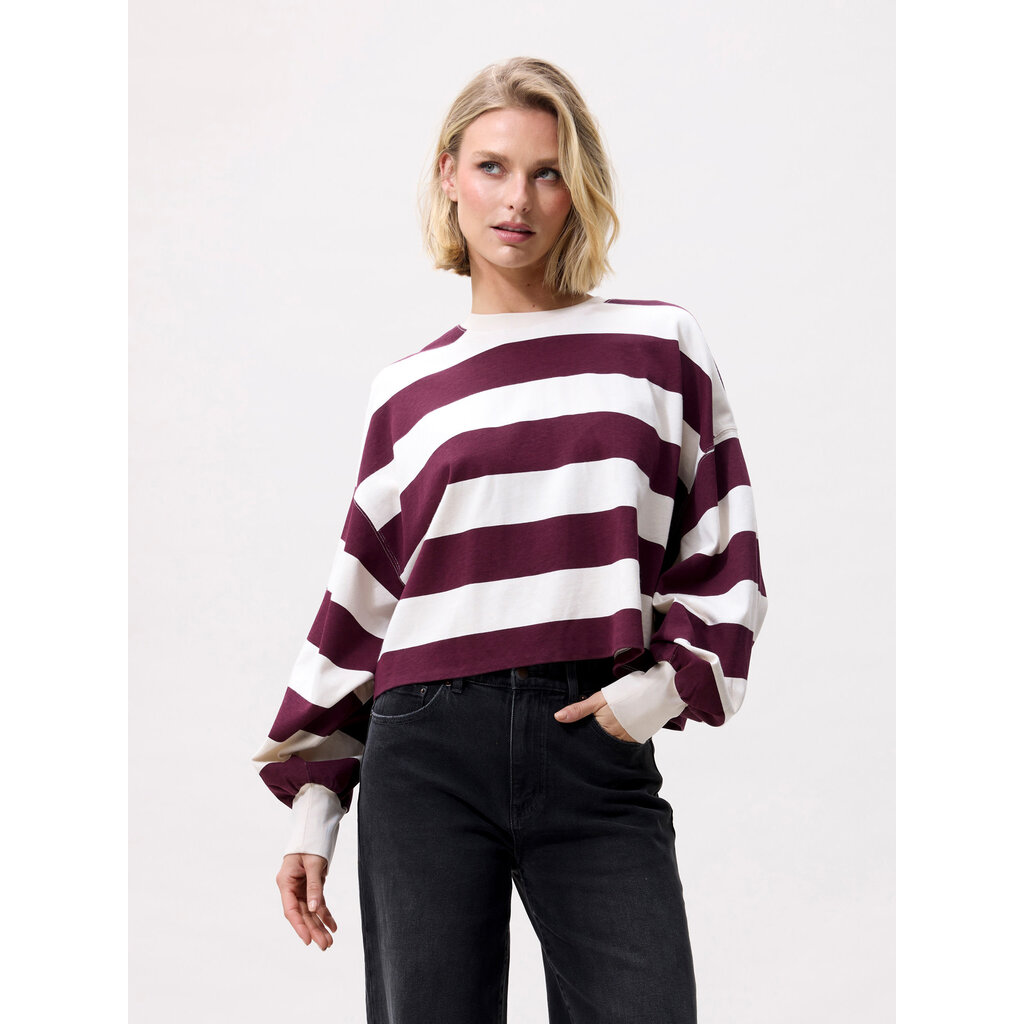 CATWALK JUNKIE Oversized striped long sleeve 2603020401 Merlot